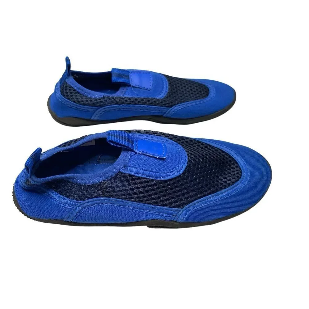 Blue Kids Water Shoes Slip On Aqua Socks Beach Pool Boys Size 13 Vacation Travel